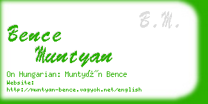 bence muntyan business card